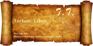 Terhes Tibor névjegykártya